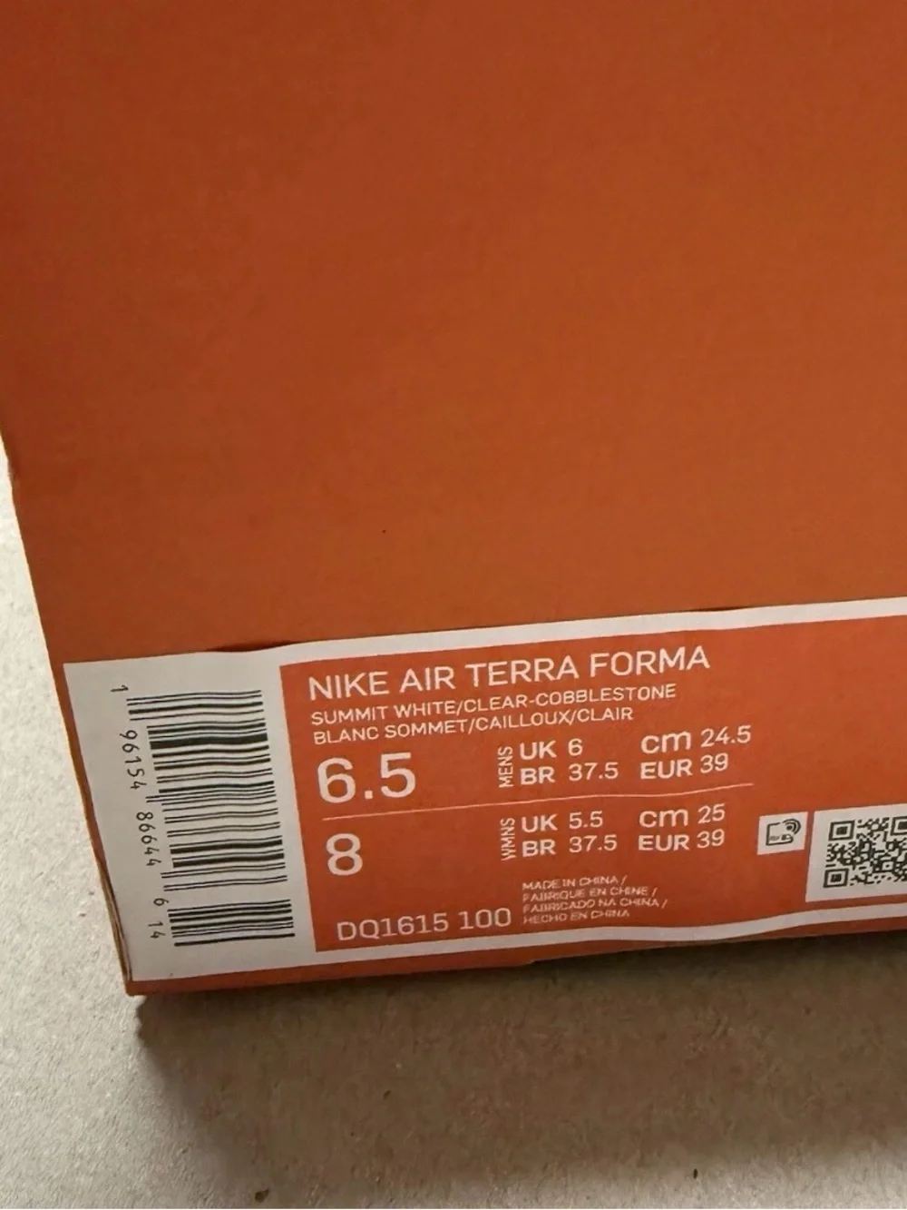 Nike Off-White x Air Terra Forma White Women’s size 6.5 Fashion Hiking Shoes NEW